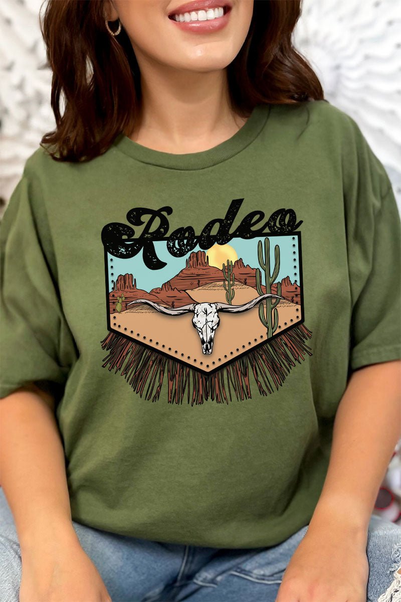 Rodeo Landscape Design Unisex Short Sleeve Relaxed Fit Casual T-Shirt for Everyday Wear