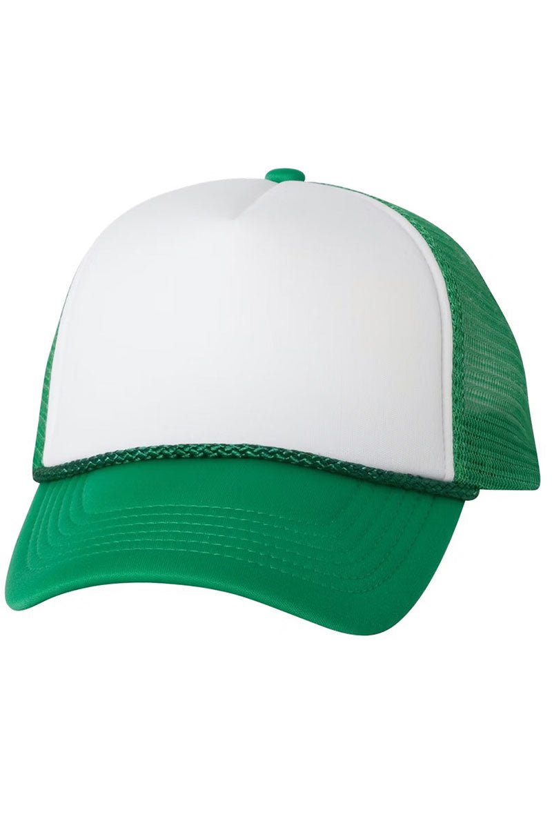 Fashionable Iridescent Satin Bow Design Foam Front and Mesh Back Trucker Style Baseball Cap