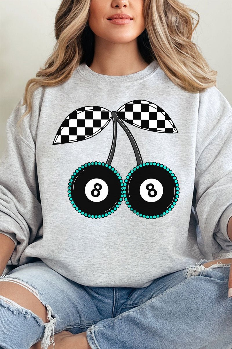 Unisex Checkered Cherries NuBlend Crewneck Sweatshirt for Cozy Wear