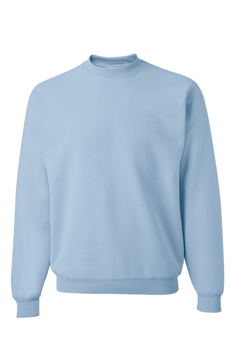 Unisex NuBlend Crew Sweatshirt with Blue Chinoiserie Bows Design