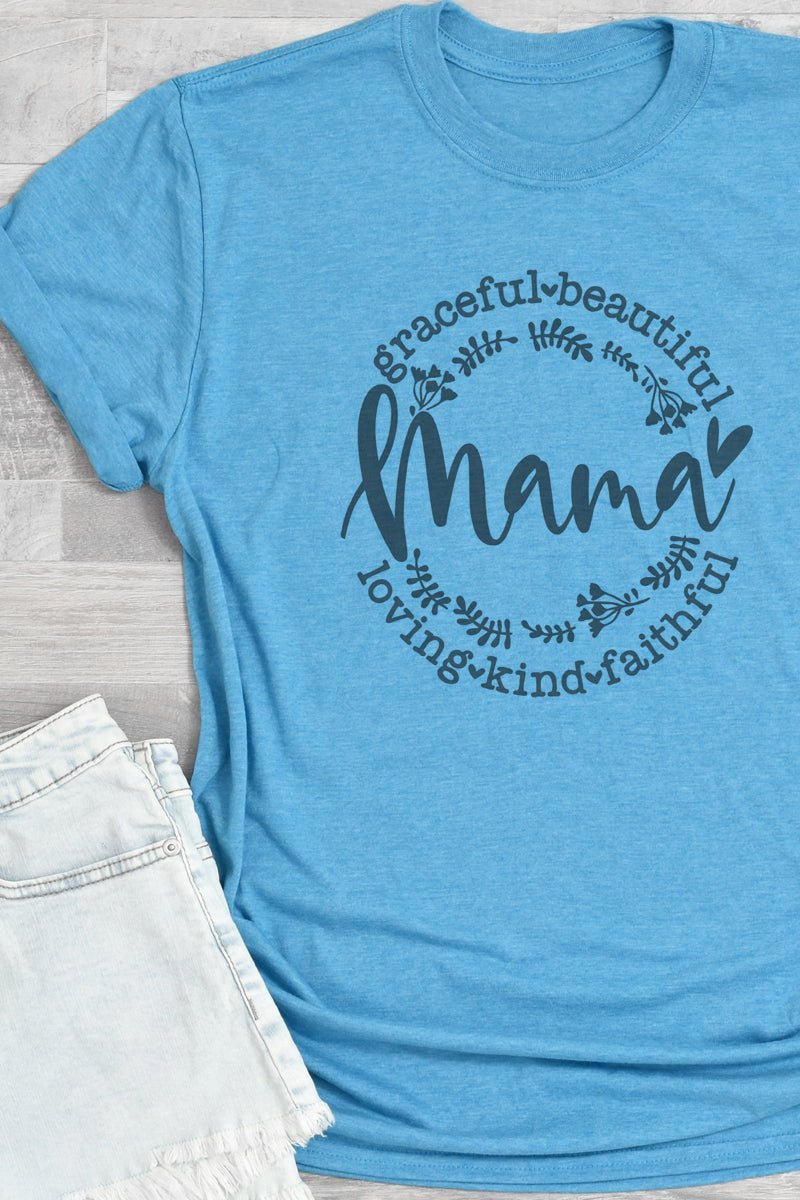 Softstyle Adult Graphic Circle Mama T-Shirt for Fashionable Wear
