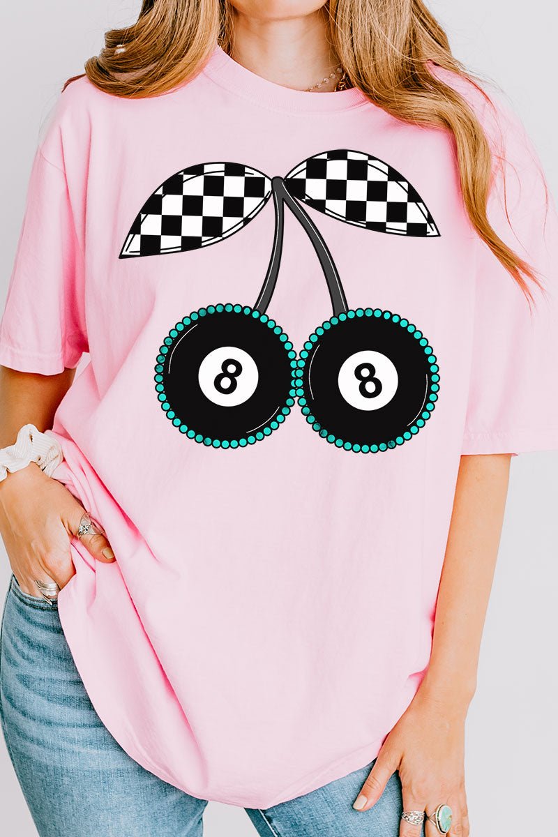 Adult Comfort Colors Checkered Cherries Ring-Spun Cotton Graphic Tee