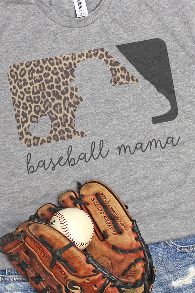 Unisex Polyester-Rich Blend Baseball Graphic T-Shirt for Cheetah Mama Lovers