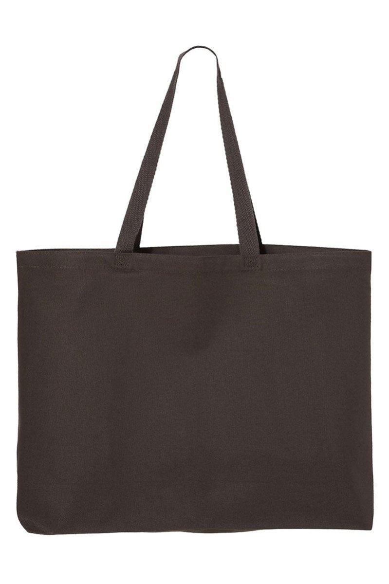 Stylish Jumbo Canvas Tote with Bows And Books Graphic Design
