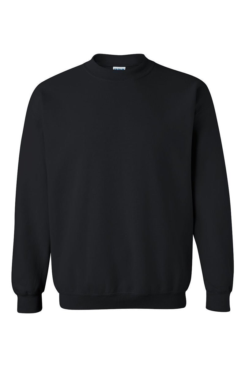 Customizable Heavy-weight Black Crew Sweatshirt with Embroidered Side Bows