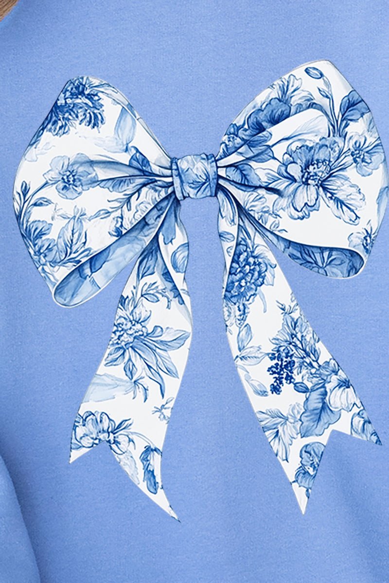 Unisex Chinoiserie Coquette Bow Design NuBlend Crew Neck Sweatshirt for Comfort and Style