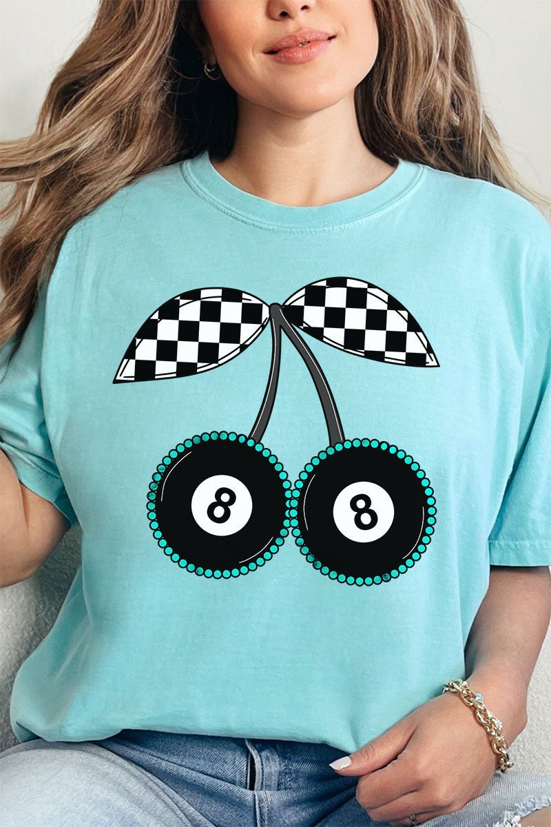 Adult Comfort Colors Checkered Cherries Ring-Spun Cotton Graphic Tee